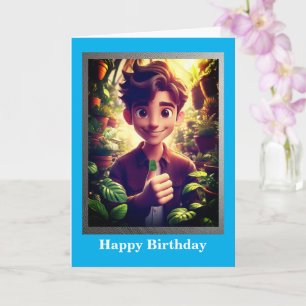 Tuinman Verjaardag Kaart, 5 "x 7" Gevouwen Kaart