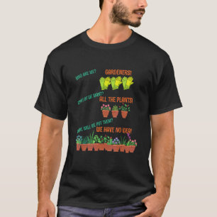 Tuinman voor plant t-shirt