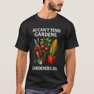 Tuinman Vs. AI Tuinieren Kan Humor Pla Niet Vervan T-shirt