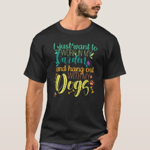 Tuinman wil in mijn tuin werken en rondhangen met t-shirt