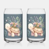 Tuinmanierturtle Aquarel Blikvorm Glas (Achterkant)