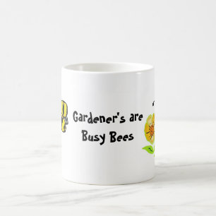 Tuinmannen zijn drukke bijen koffiemok