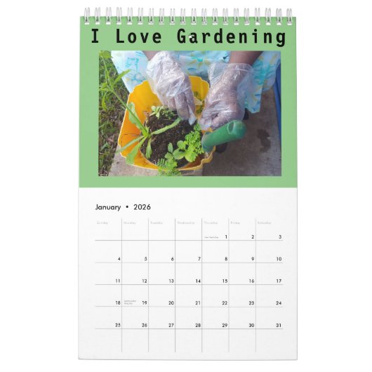 Tuinman's Single Page Kleine Kalender, Wit Kalender (Jan 2026)