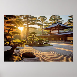 Tuinmeditatie Serene rustige rust Poster