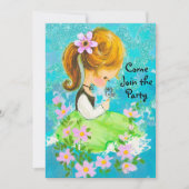 tuinmeisje kerst nieuwjaarsgroet kaart (Voorkant)