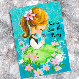  tuinmeisje kerst nieuwjaarsgroet kaart