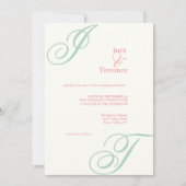 Tuinmonogram Engelse middag Kaart (Voorkant)