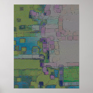 Tuinmuur, Abstract geometrisch Poster