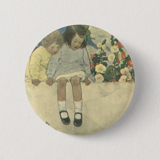 Tuinmuur Jessie Willcox Smith,  kinderen Ronde Button 5,7 Cm (Voorkant)