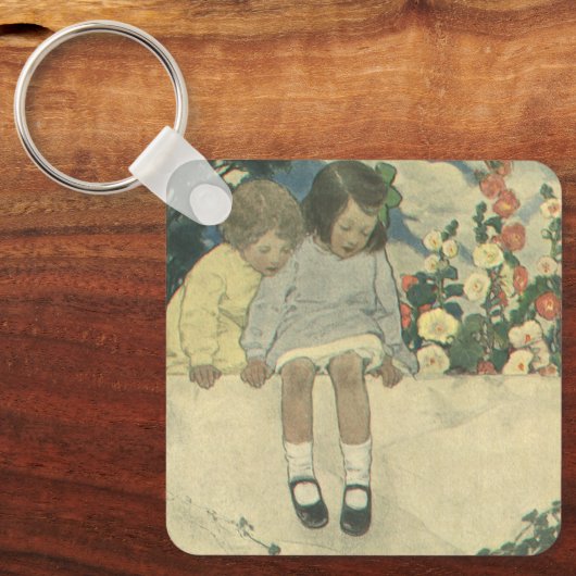 Tuinmuur Jessie Willcox Smith,  kinderen Sleutelhanger (Voorkant)