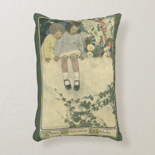 Tuinmuur Jessie Willcox Smith, Vintage Kinderen Accent Kussen