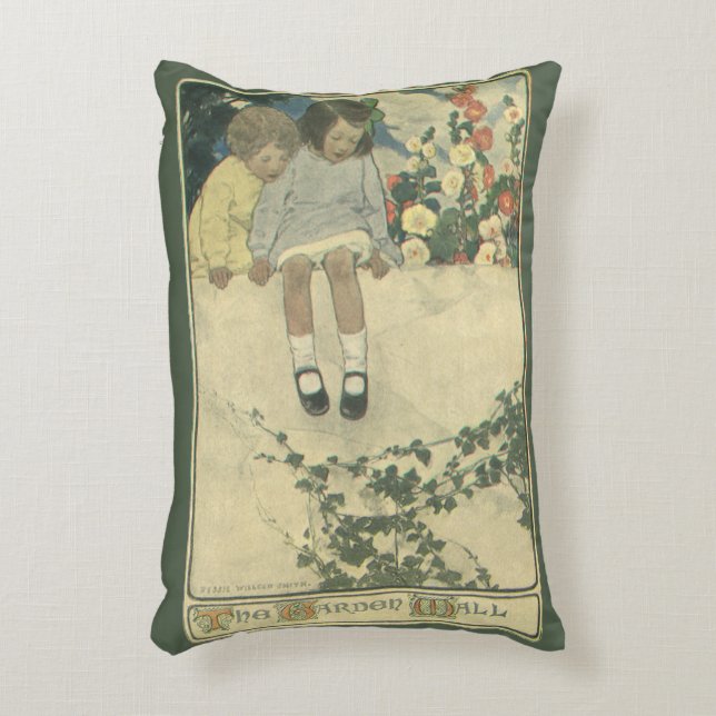 Tuinmuur Jessie Willcox Smith, Vintage Kinderen Accent Kussen (Voorkant(Verticaal))