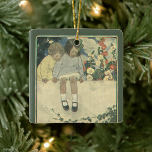 Tuinmuur Jessie Willcox Smith, Vintage Kinderen Keramisch Ornament