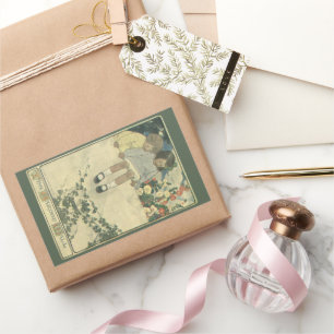 Tuinmuur Jessie Willcox Smith, Vintage Kinderen Rechthoekige Sticker