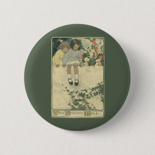 Tuinmuur Jessie Willcox Smith, Vintage Kinderen Ronde Button 5,7 Cm