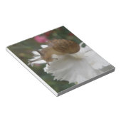 Tuinnagels en witte anjer-notebooks notitieblok (Schuin)