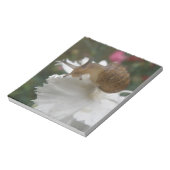 Tuinnagels en witte anjer-notebooks notitieblok (Linkerzijde)
