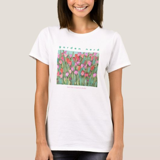 TuinNerd onder de Tulpenshirt T-shirt (Voorkant)