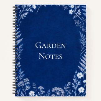 Tuinnotities Blauwe Botanische Notitieboek