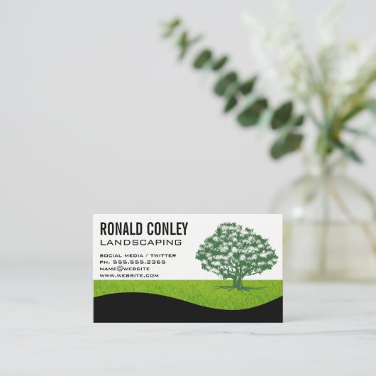Tuinontwerp | Boomlogo Visitekaartje (Staand voorkant)