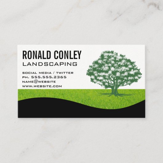 Tuinontwerp | Boomlogo Visitekaartje (Voorkant)