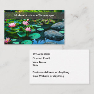 Tuinontwerp en waterscape vijver visitekaartjes