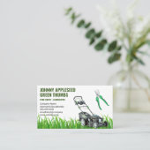 Tuinontwerp | Grasmaaier en snoeischaren Visitekaartje (Staand voorkant)