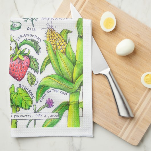 Tuinontwerp - keukenhanddoek (Quarter Fold)