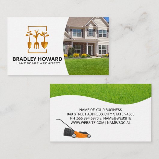 Tuinontwerp Logo | Home | Gazon Visitekaartje (Voorkant / Achterkant)