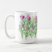 Tuinontwerp mok met roze bloemen (Links)