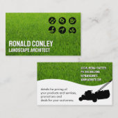 Tuinontwerp pictogrammen | Gras Visitekaartje (Voorkant / Achterkant)