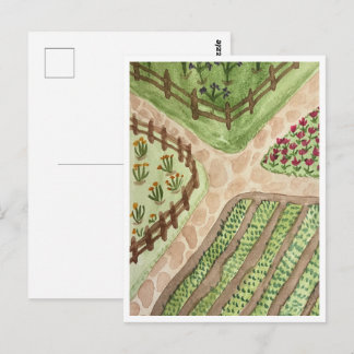 Tuinpaadjes ansichtkaart briefkaart
