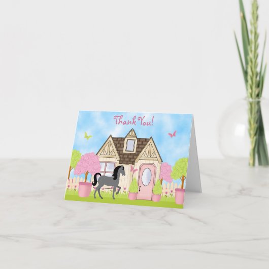  tuinpaarden Dank u wel kaarten (Voorkant)