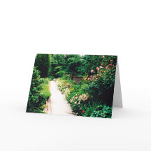 Tuinpad 5" x 7" gevouwen Wenskaart