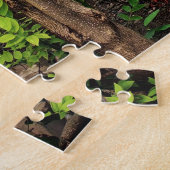Tuinpad aan de rand van het huis legpuzzel (Zijkant)
