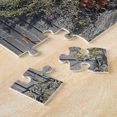 Tuinpad aan de rand van thuis legpuzzel (Zijkant)