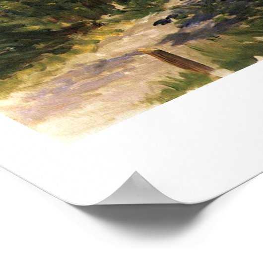 Tuinpad in Rueil door Édouard Manet Poster (Hoek)