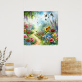 Tuinpad Landschap 2 Poster (Keuken)