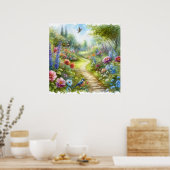 Tuinpad Landschap 4 Poster (Keuken)