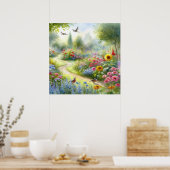 Tuinpad Landschap 5 Poster (Keuken)