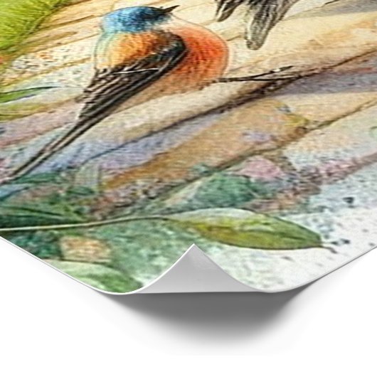 Tuinpad Landschap 7 Poster (Hoek)