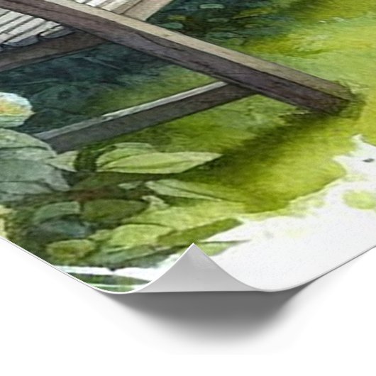 Tuinpad Landschap 8 Poster (Hoek)