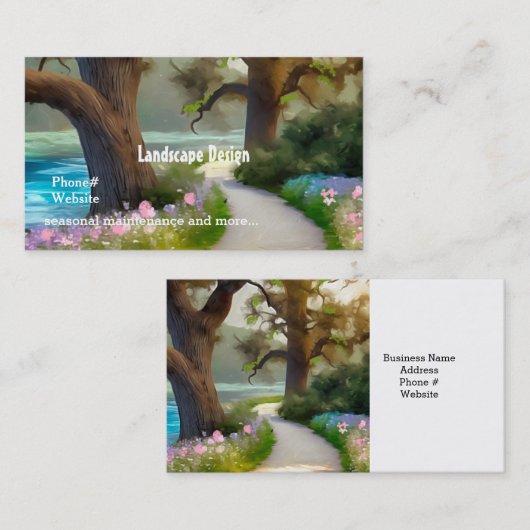 Tuinpad Landschapsontwerp Visitekaartje (Voorkant / Achterkant)