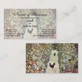 Tuinpad met kippen door Gustav Klimt Visitekaartje (Voorkant / Achterkant)