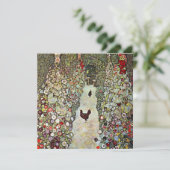 Tuinpad met kippen, Gustav Klimt, Art Nouveau (Staand voorkant)