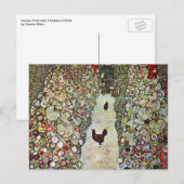 Tuinpad met kippen, Gustav Klimt, Art Nouveau Briefkaart (Voorkant / Achterkant)