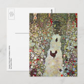 Tuinpad met kippen, Gustav Klimt, Art Nouveau Briefkaart (Voorkant / Achterkant)