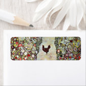 Tuinpad met kippen, Gustav Klimt, Art Nouveau Etiket (Insitu)