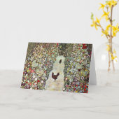Tuinpad met kippen, Gustav Klimt, Art Nouveau Kaart (Gele Bloem)