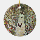 Tuinpad met kippen, Gustav Klimt, Art Nouveau Keramisch Ornament (Achterkant)